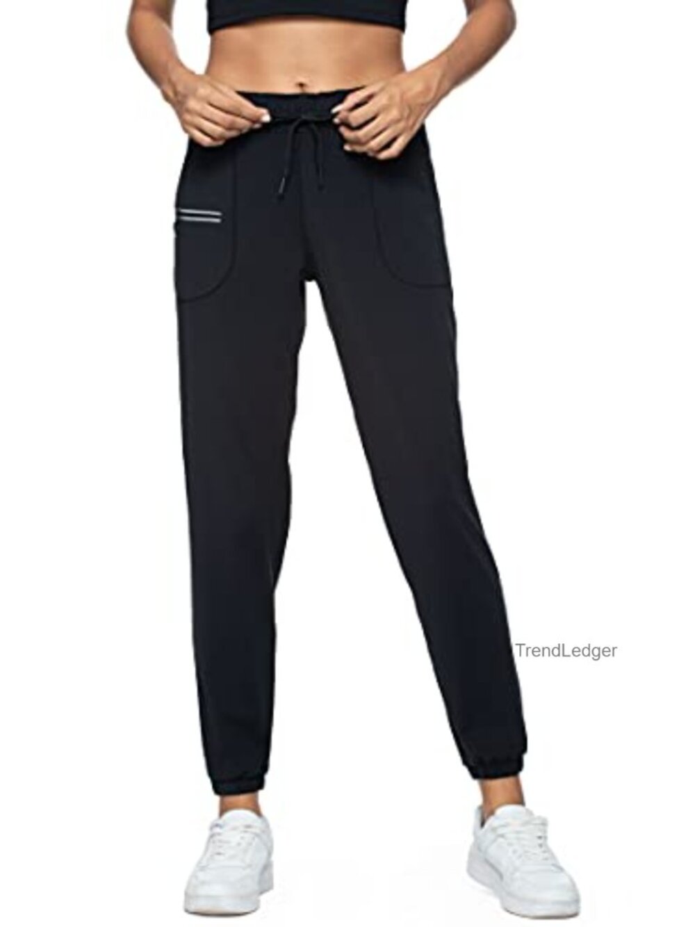 Women's Joggers with Pockets Elastic Waist Tapered Gym Yoga Lounge Pants